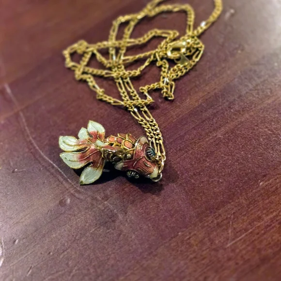 Articulated Koi Fish Pendant Necklace - Picture 3 of 10